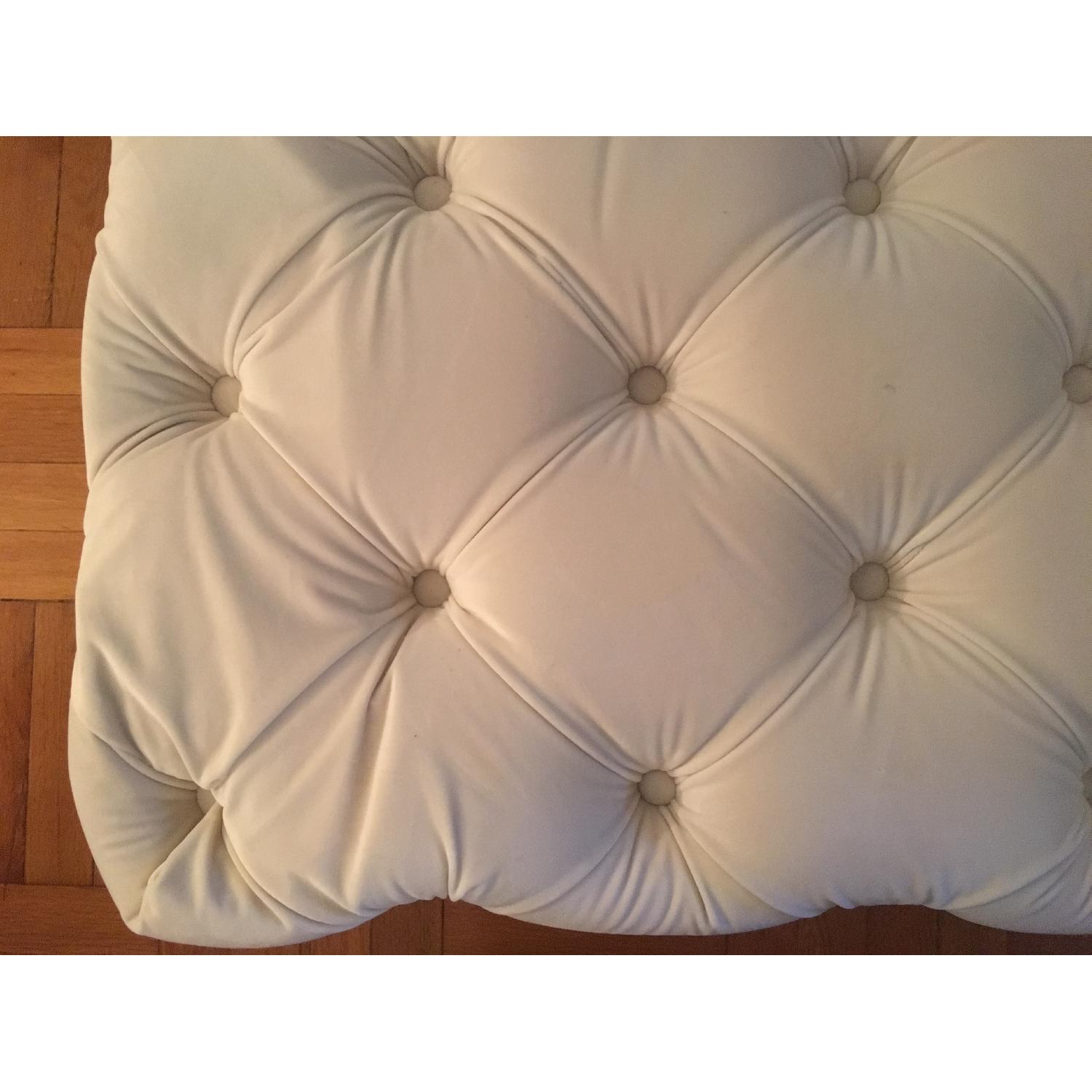 Tufted Ottoman/Bench in Cream Color - image-11