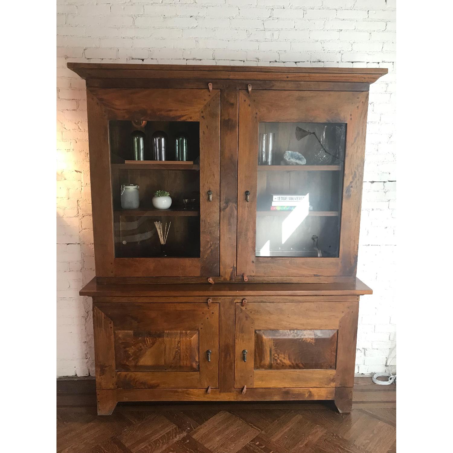 Crate & Barrel Basque Honey Buffet w/ Hutch Top - image-1