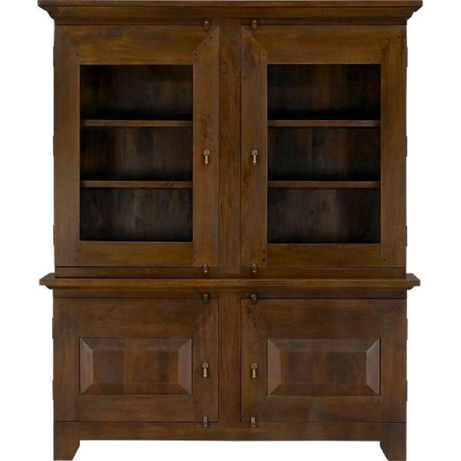 Crate & Barrel Basque Honey Buffet w/ Hutch Top - image-0