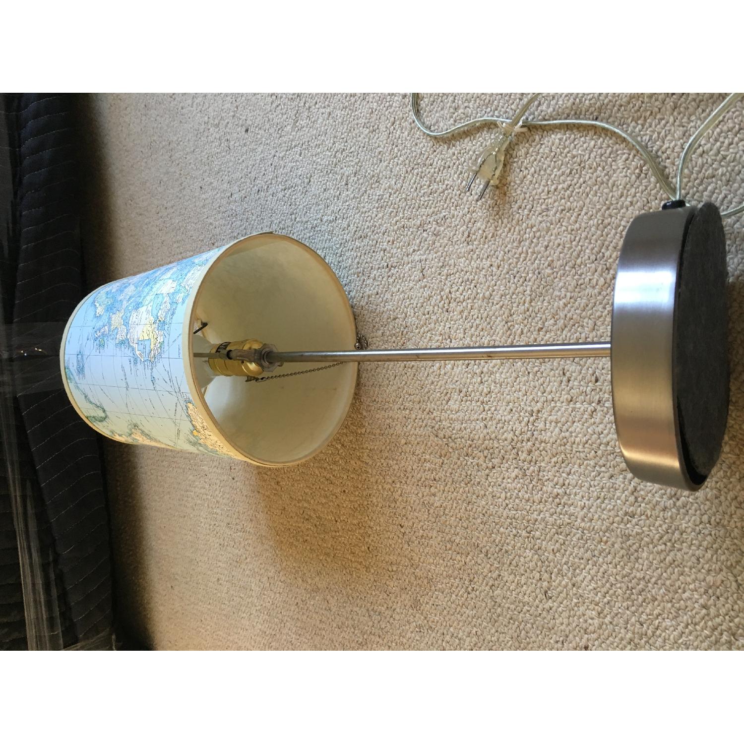 Table Lamp w/ World Map Printed Shade - image-5