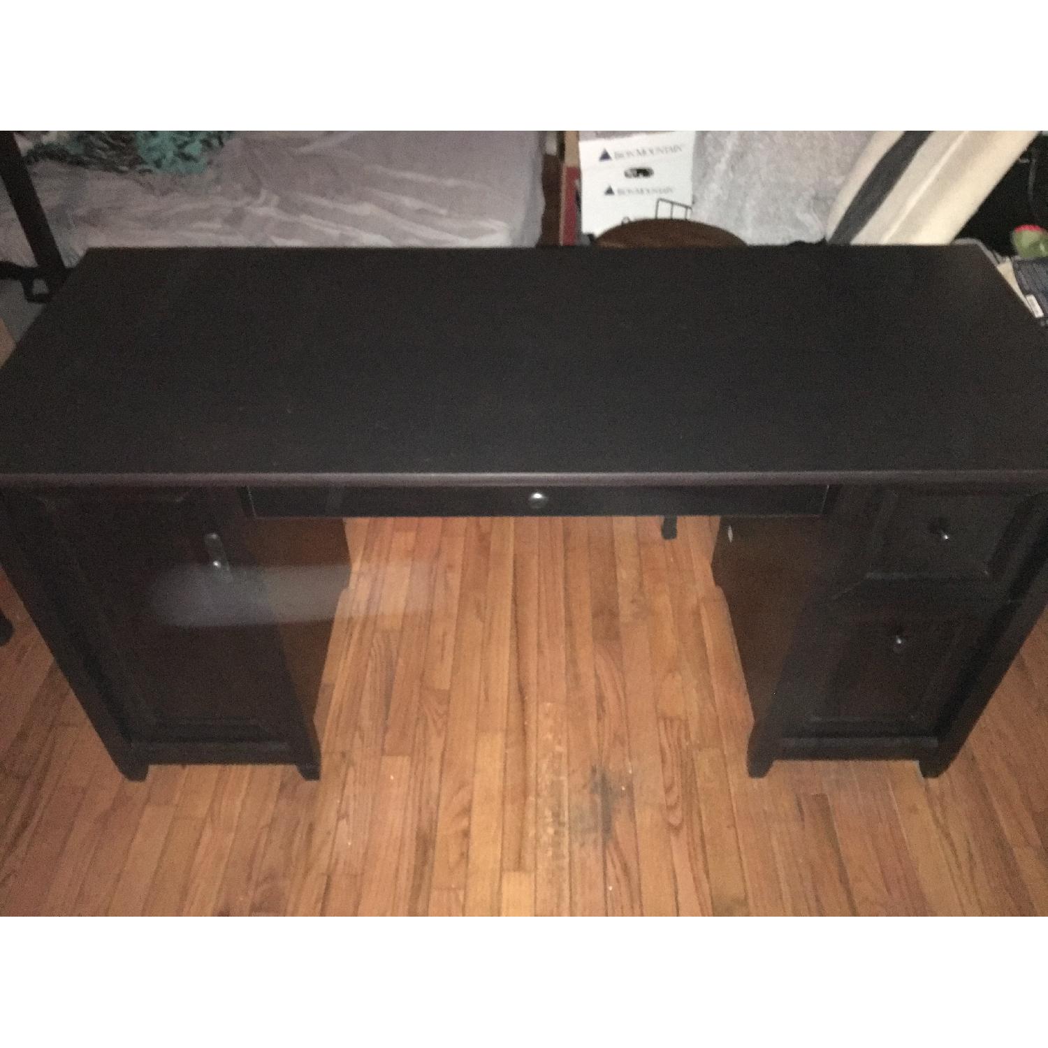 Sauder Edge Water Computer Desk in Estate Black - image-1