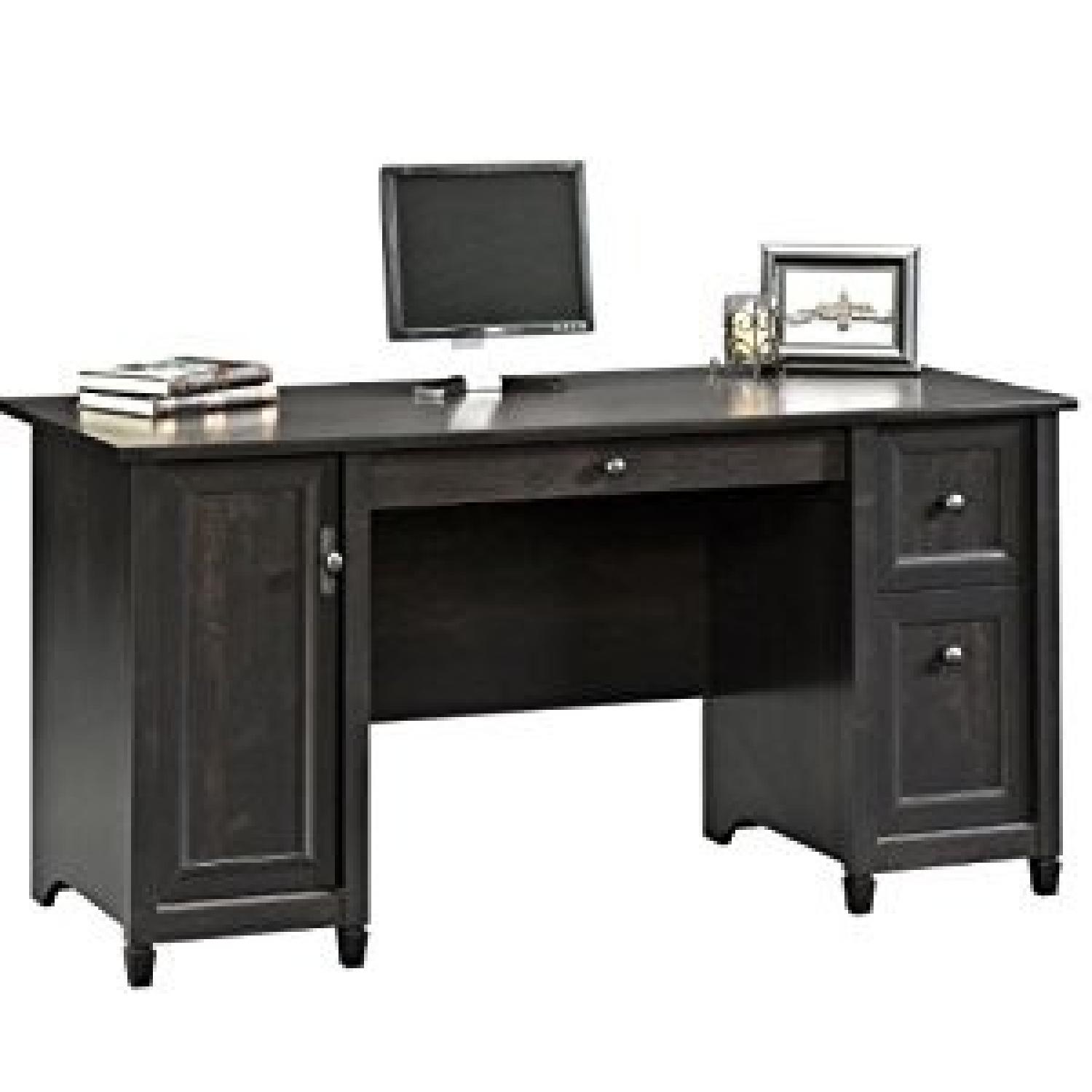 Sauder Edge Water Computer Desk in Estate Black - image-0