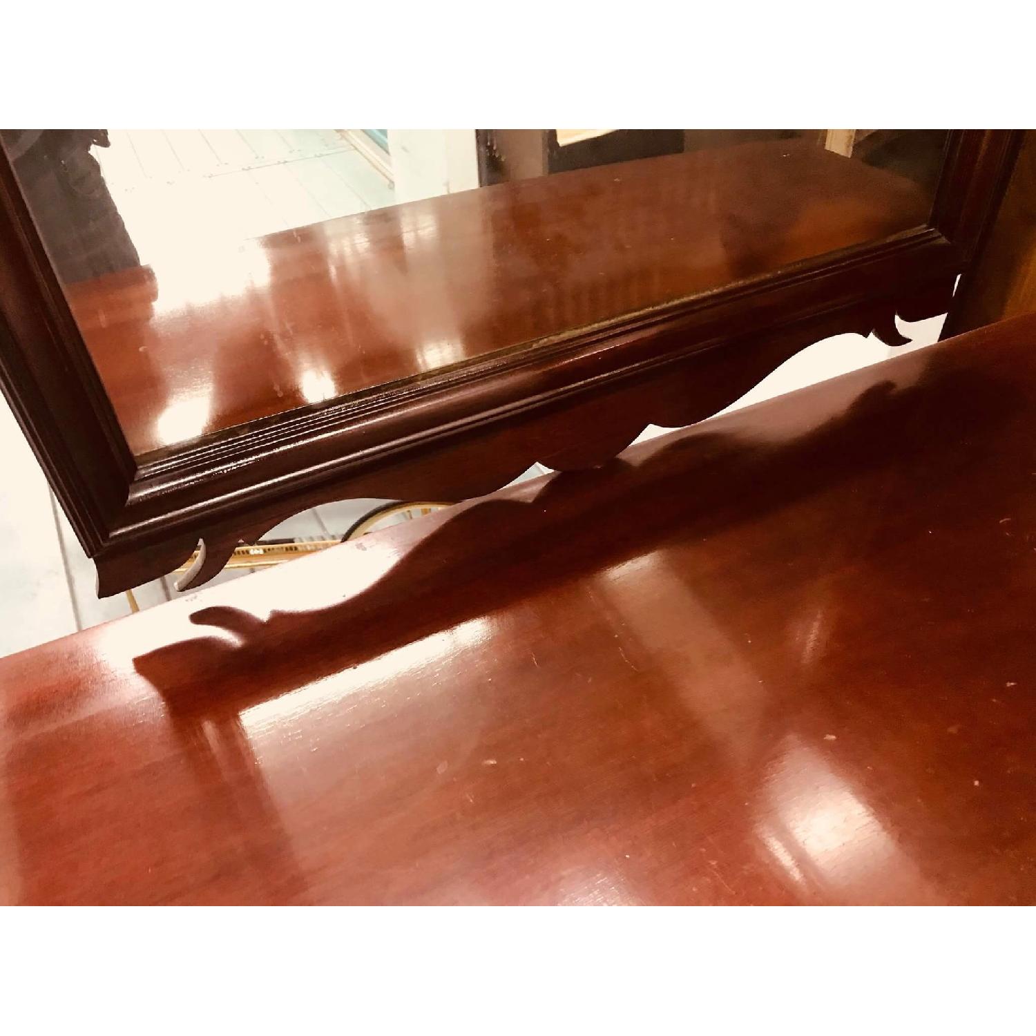 Antique 1930s Huntley Furniture Mahogany Dresser w/ Mirror - image-11