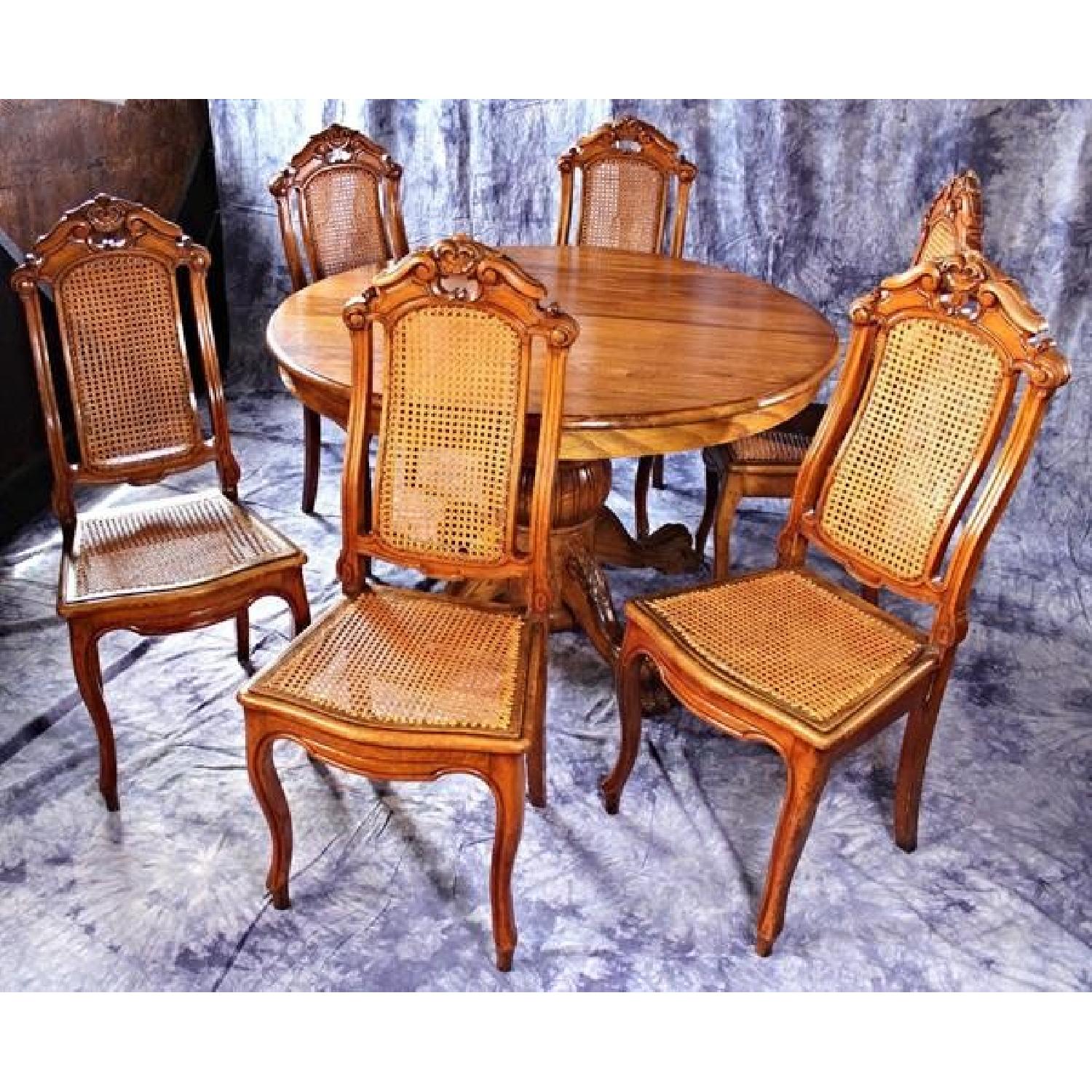 Victorian Oak Pedestal Claw Foot Extendable Dining Table - image-7