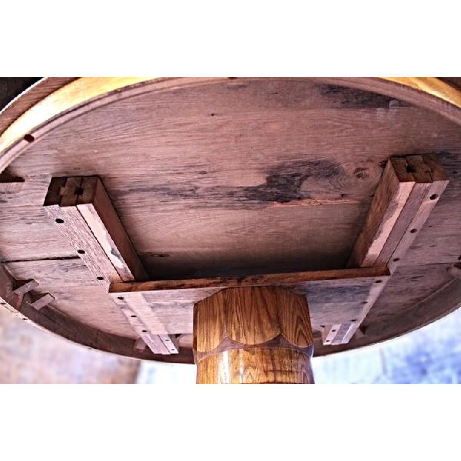 Victorian Oak Pedestal Claw Foot Extendable Dining Table - image-9