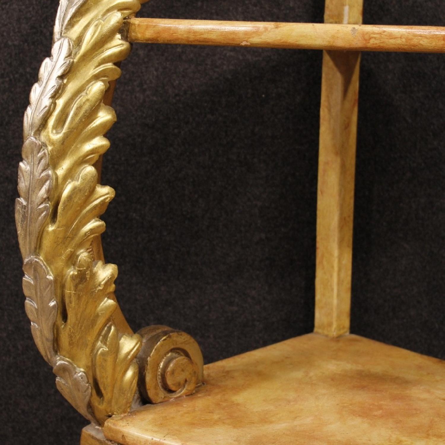 20th Century Italian Lacquered & Gilt Corner Shelves - image-4