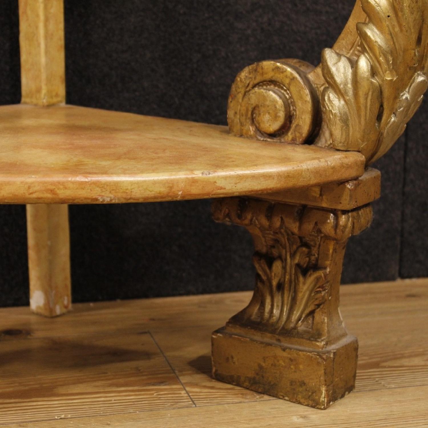 20th Century Italian Lacquered & Gilt Corner Shelves - image-7