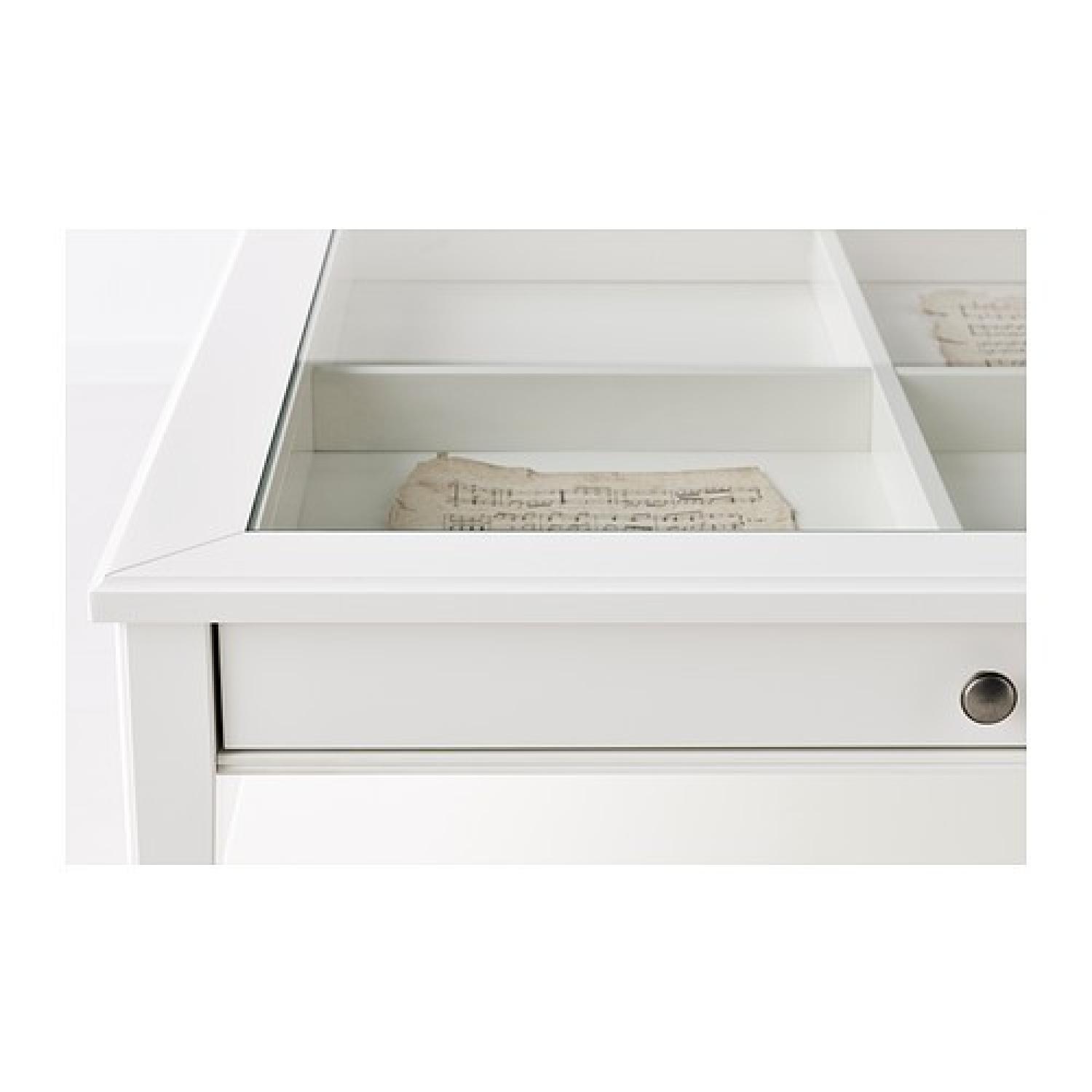 Ikea Glass Top Coffee Table in White - image-2