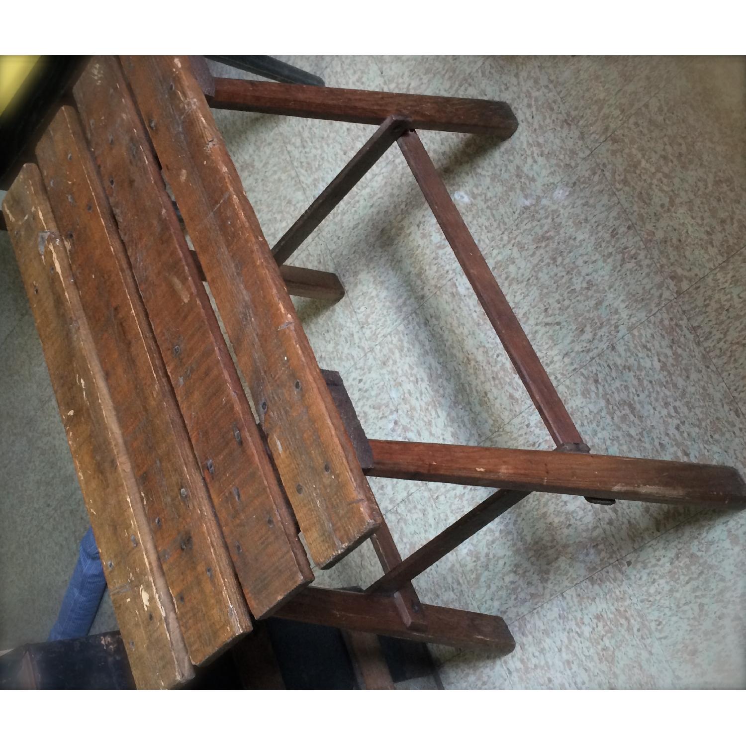 Antique Handmade Side-Table w/ Original Nails - image-4