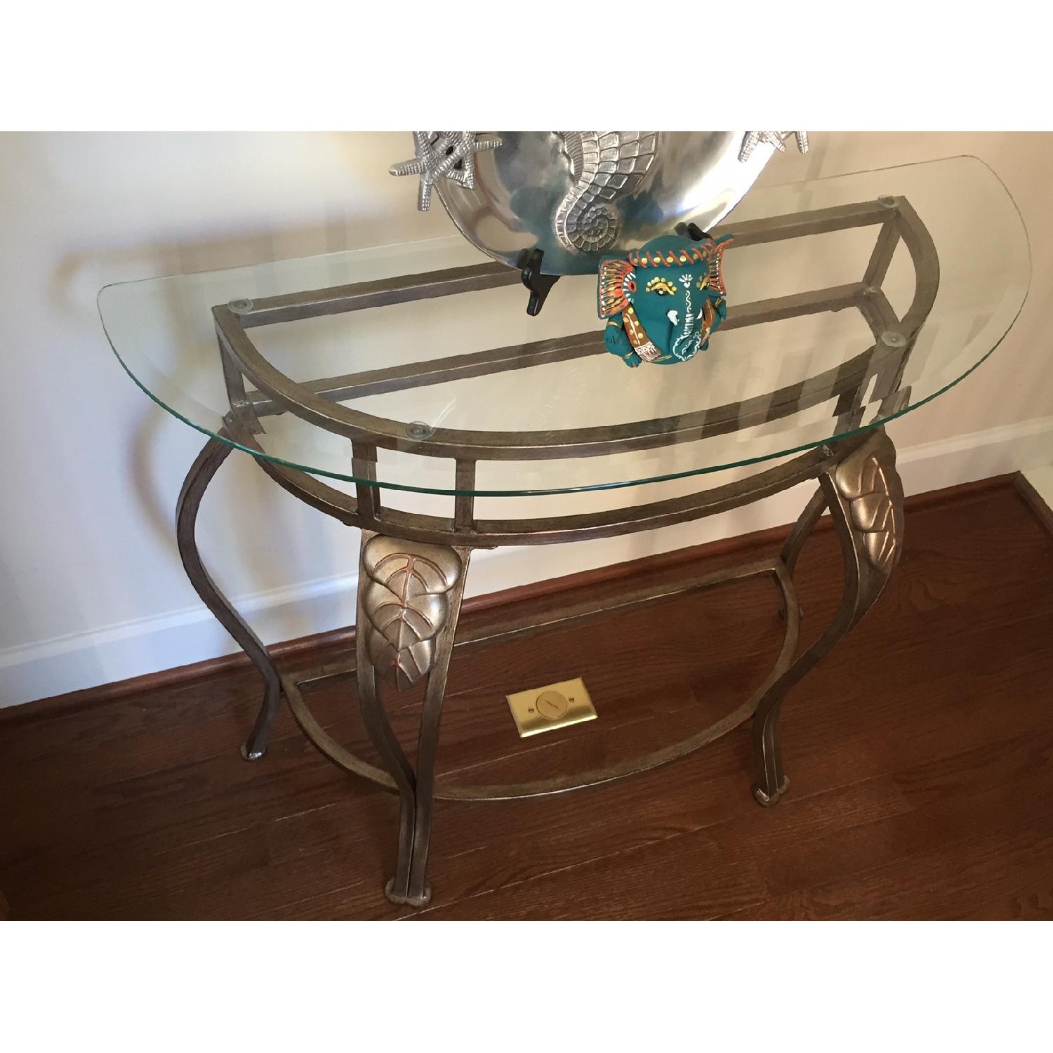 World Market Glass Top Console Table - image-2
