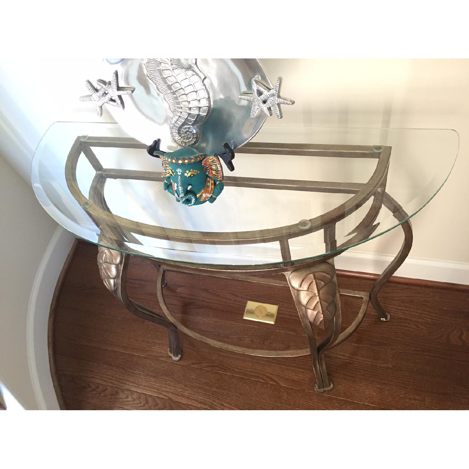 World Market Glass Top Console Table - image-3
