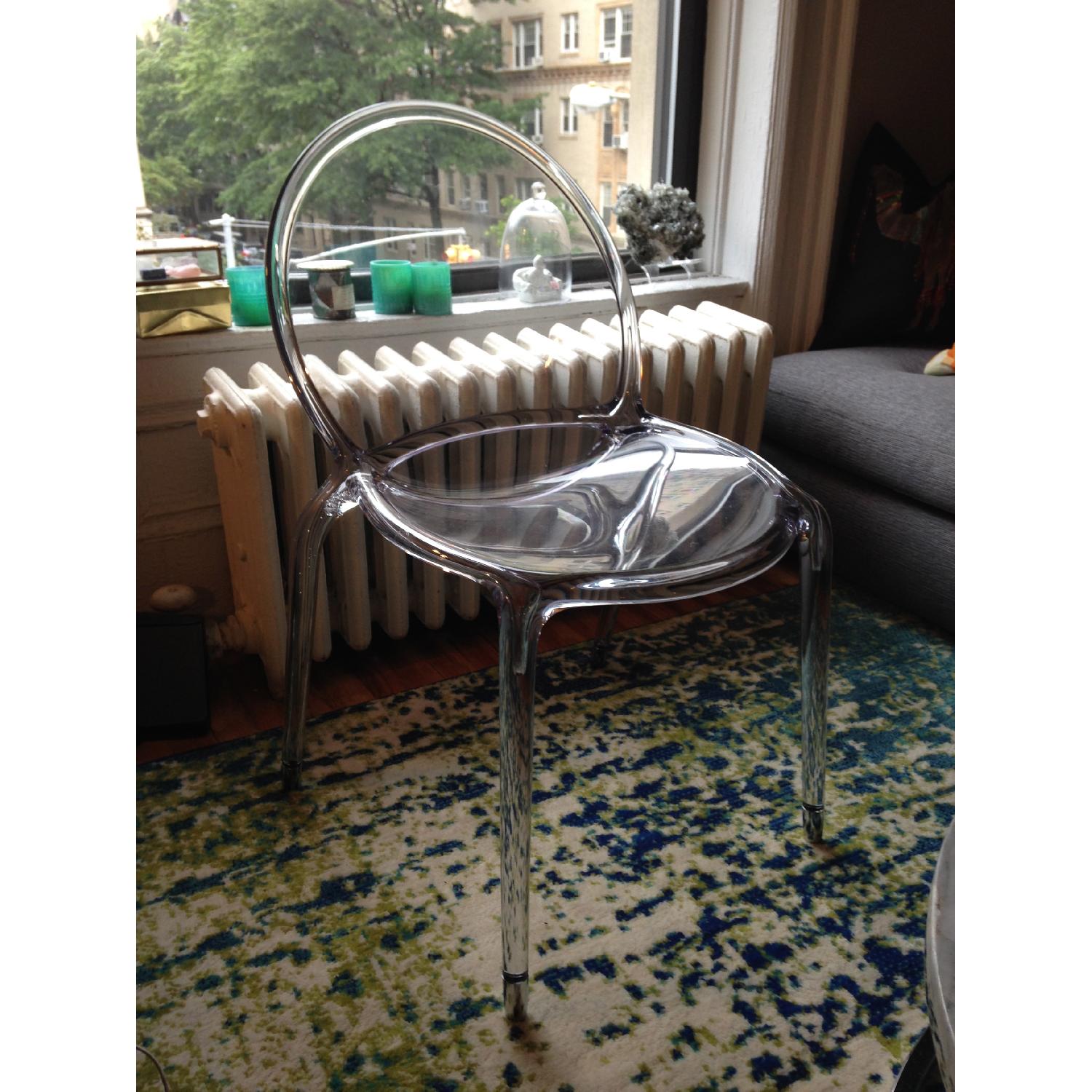 Roche Bobois Clear Loop Chair w/ Chrome Caps - image-7