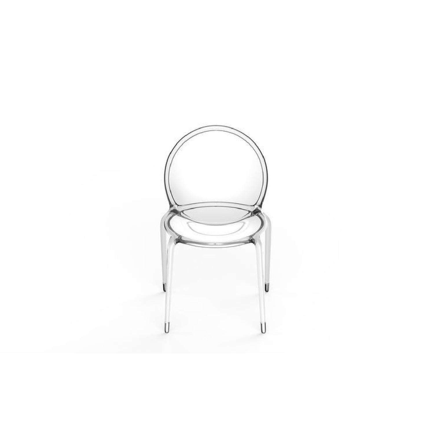 Roche Bobois Clear Loop Chair w/ Chrome Caps - image-9