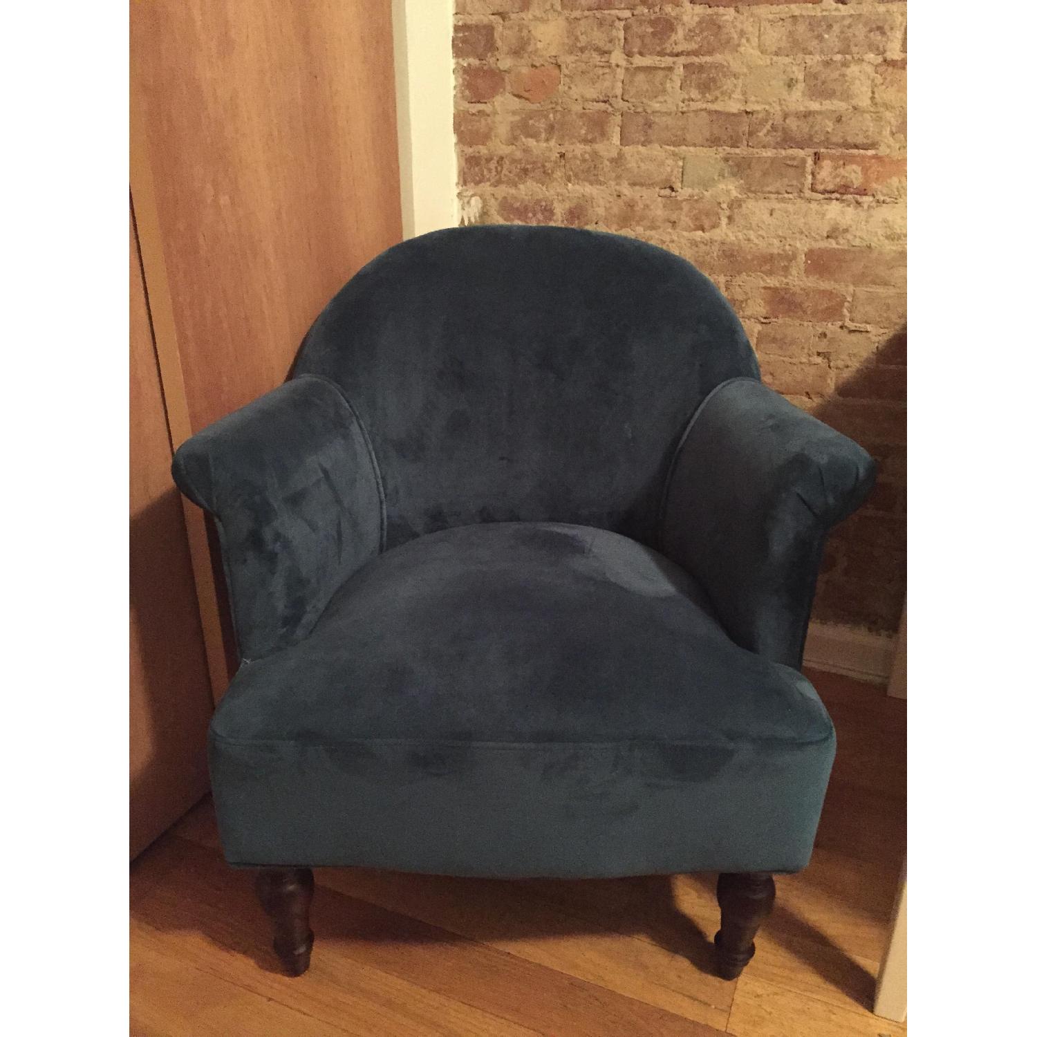 World Market Peacock Blue Lorna Chair - image-1