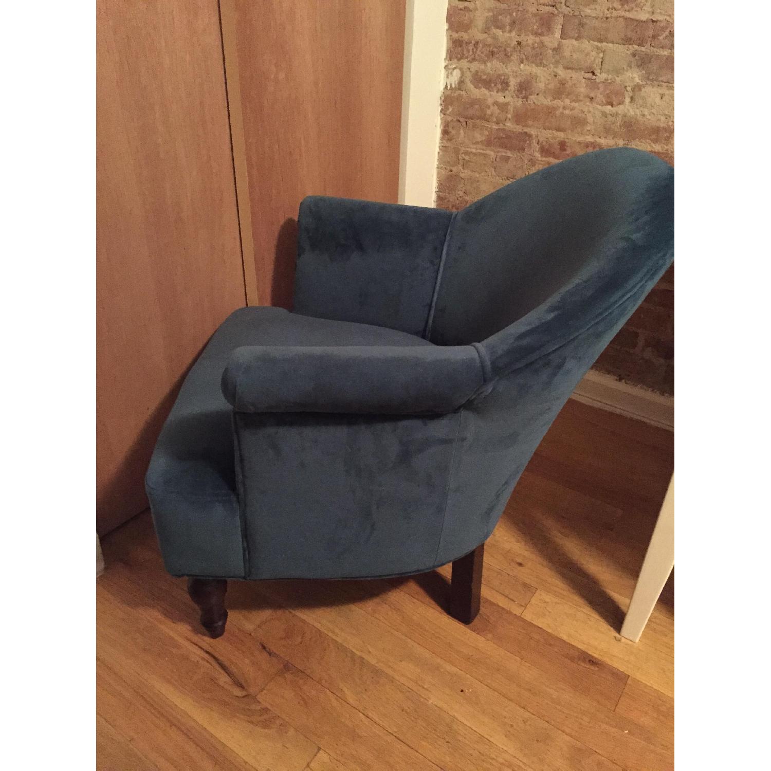 World Market Peacock Blue Lorna Chair - image-3