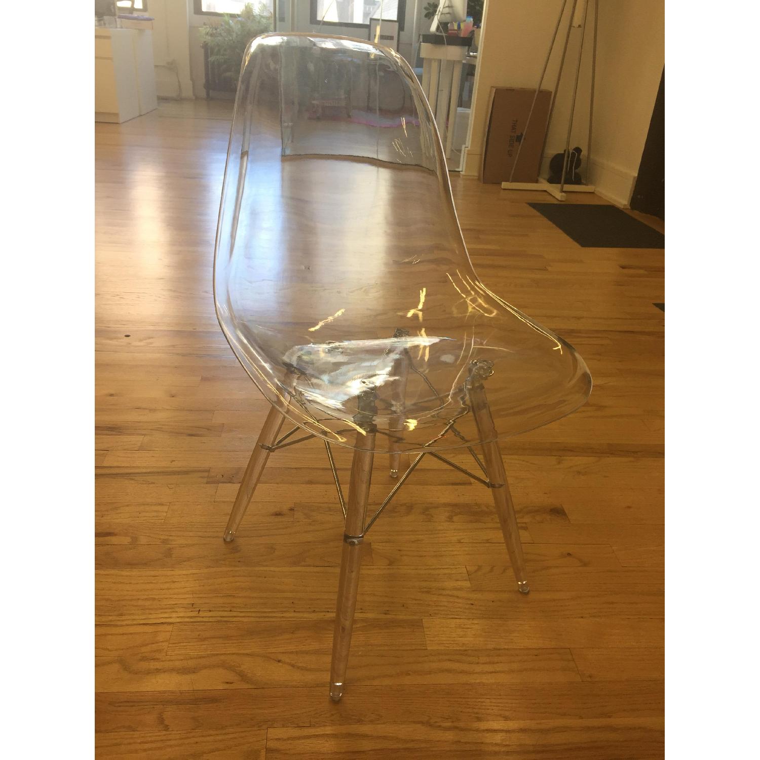Acrylic/Clear Plastic Chairs - Pair - image-1