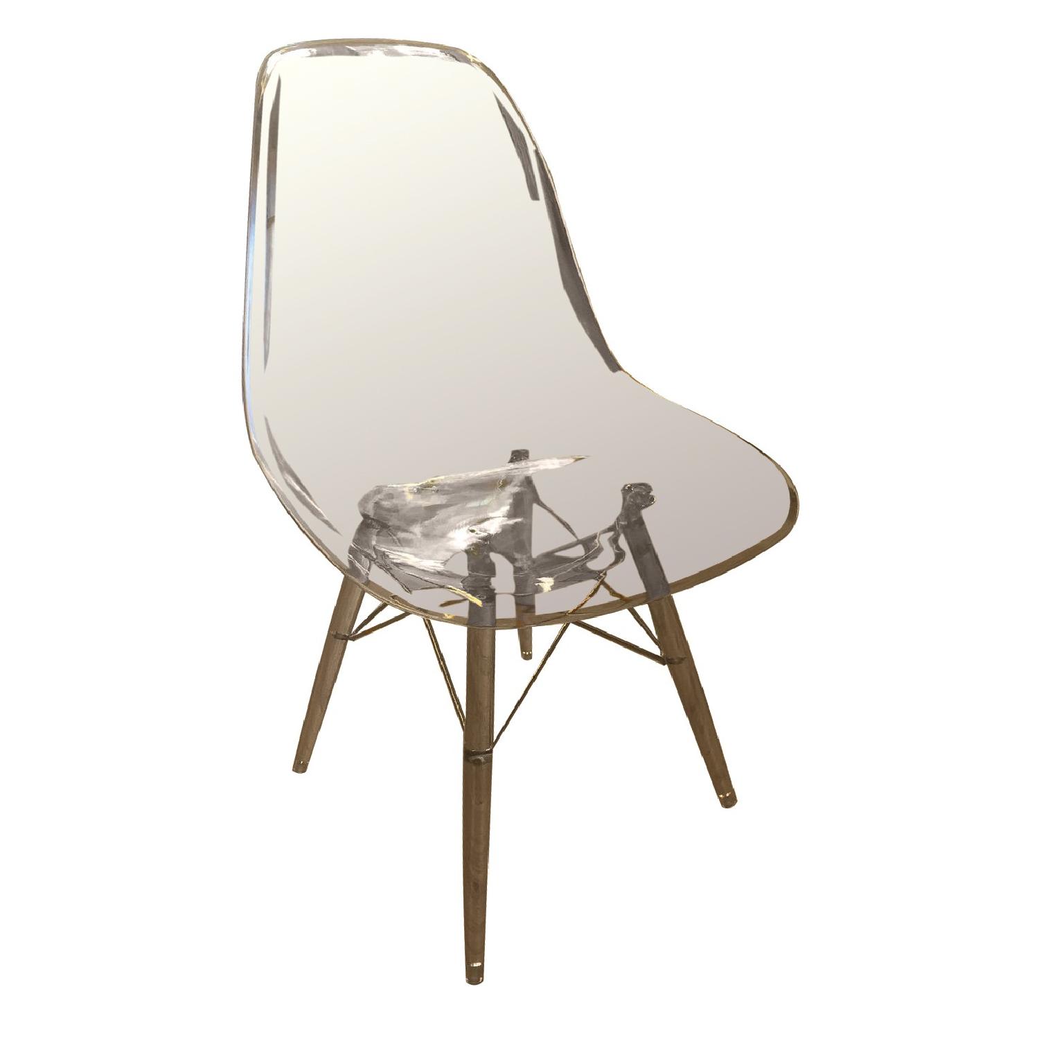 Acrylic/Clear Plastic Chairs - Pair - image-0