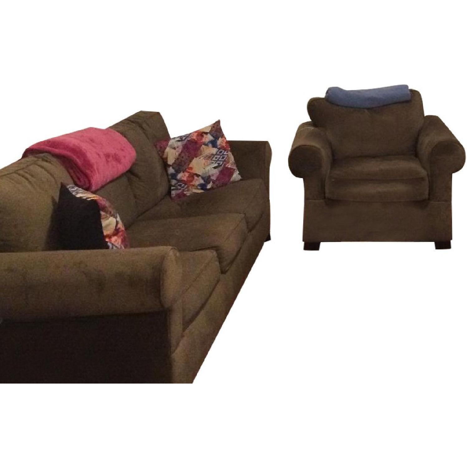 Jennifer Convertibles 3 Seater Sleeper Sofa + Sofa Chair AptDeco