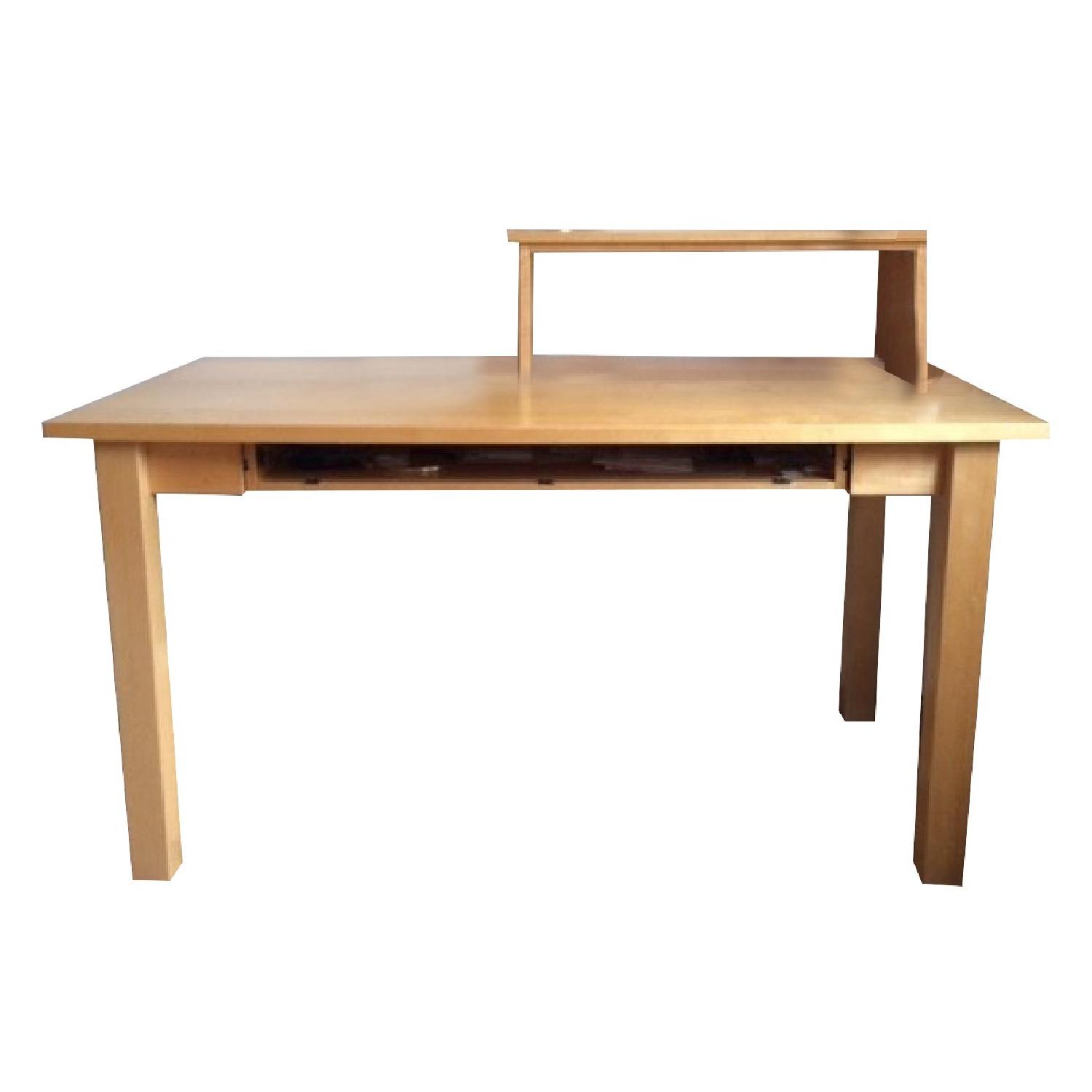 Crate & Barrel Solid Wood Desk AptDeco