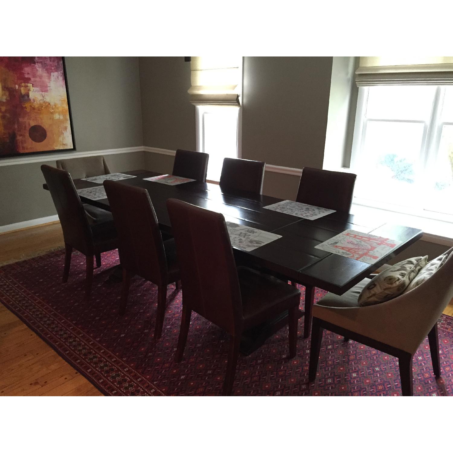 Pottery Barn Leather Dining Chairs - Set of 6 - image-2