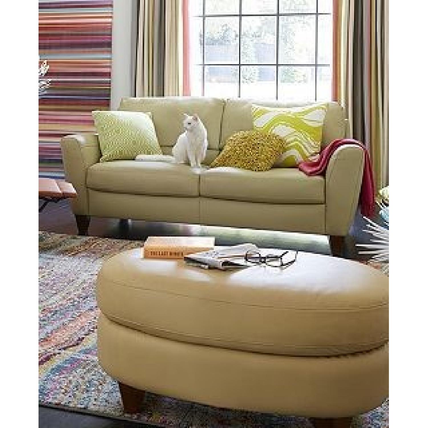 Macy's Amalfi Leather Couch/Sofa AptDeco