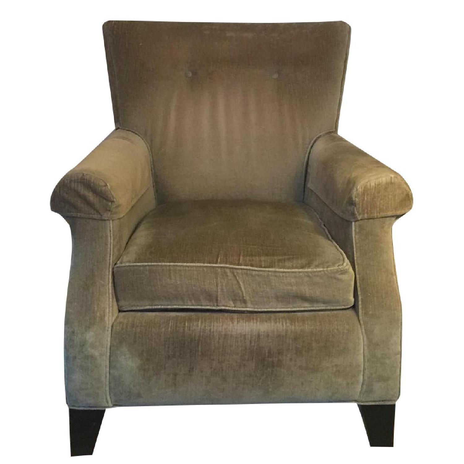 Restoration Hardware Mitchel Gold Sage Green Sofa + Chair AptDeco