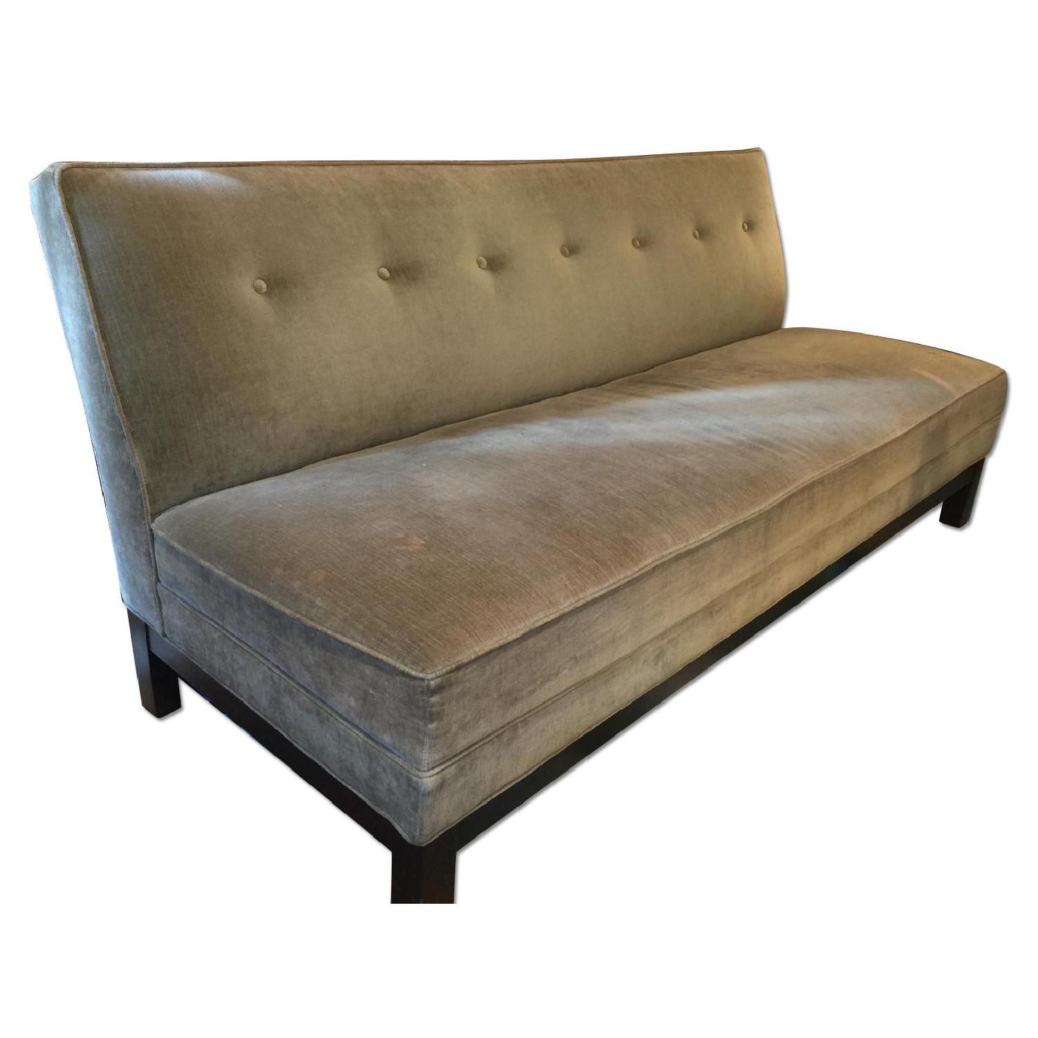 Restoration Hardware Mitchel Gold Sage Green Sofa + Chair AptDeco