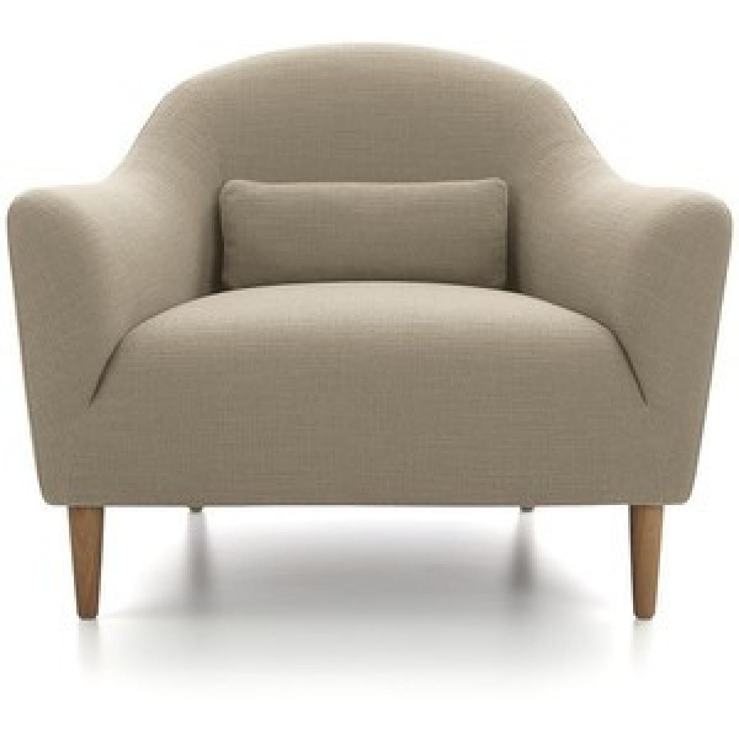 Crate Barrel Pennie Chair in Linen AptDeco