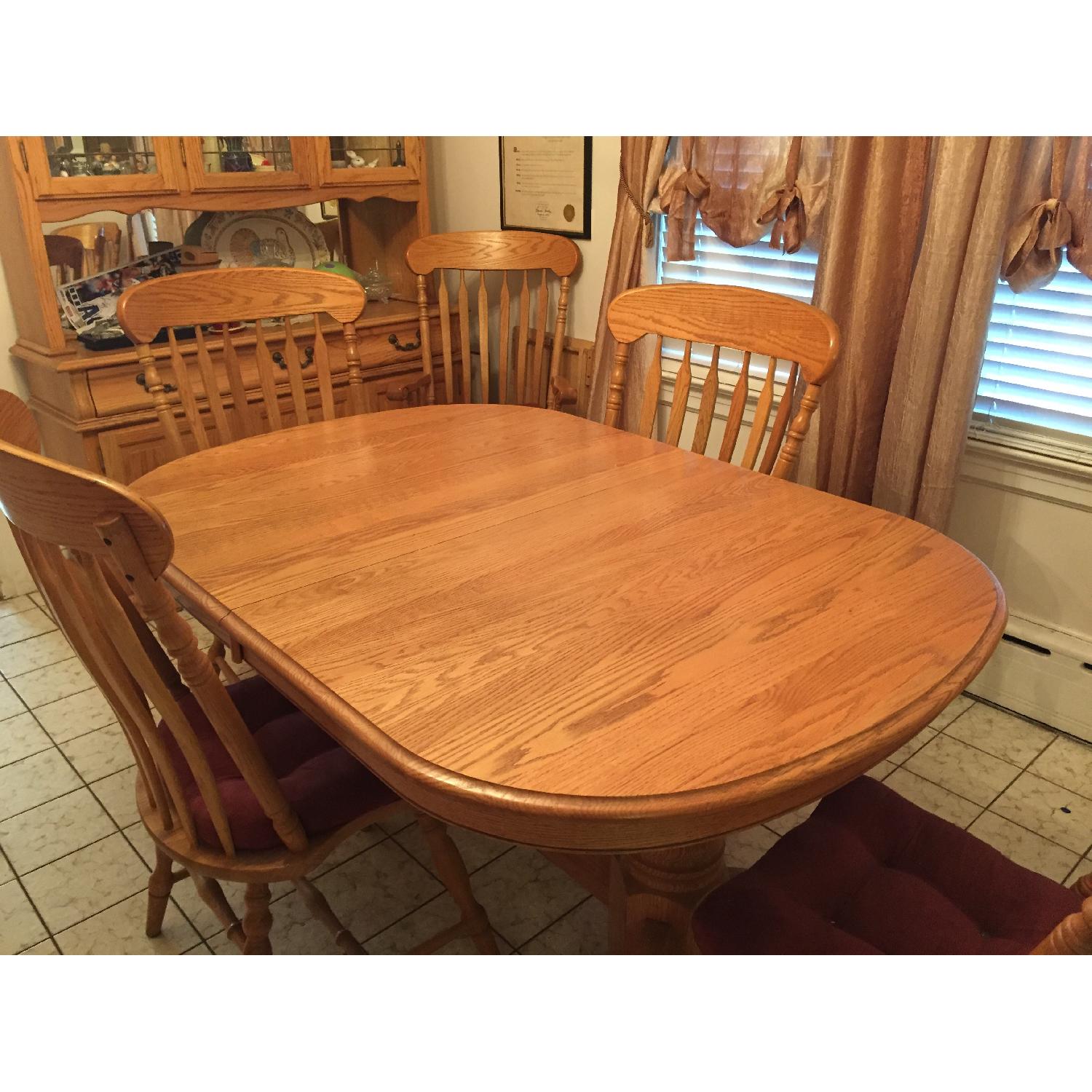 Nostalgic Oak Country Style 8 Piece Dining Room Set - image-1