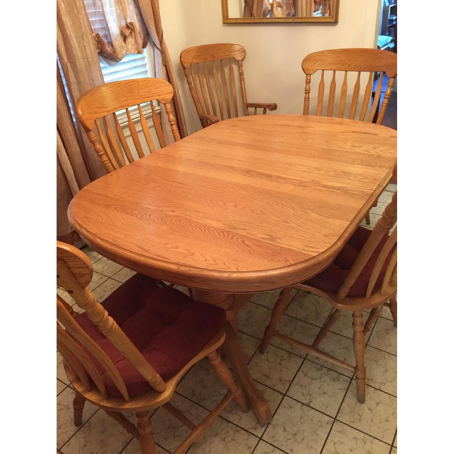 Nostalgic Oak Country Style 8 Piece Dining Room Set - image-3