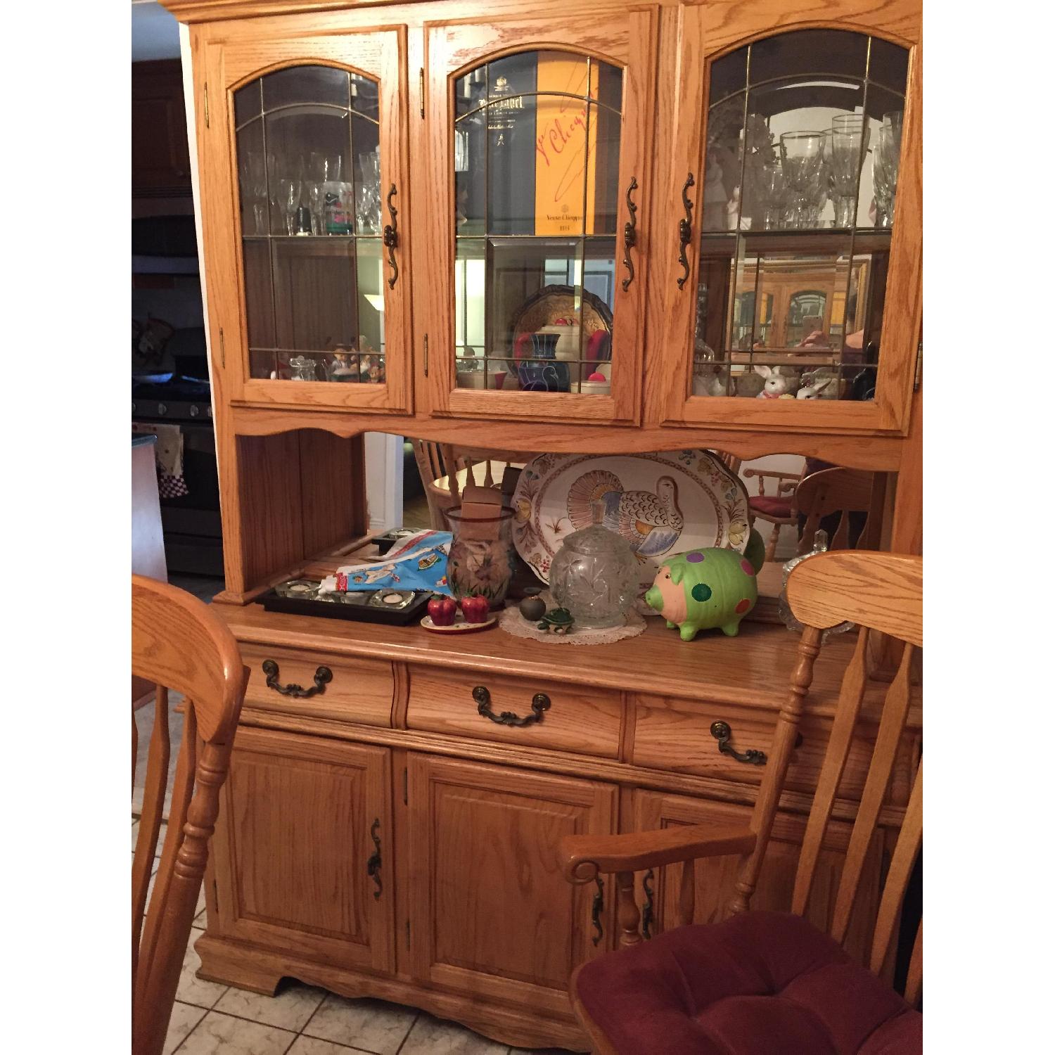 Nostalgic Oak Country Style 8 Piece Dining Room Set - image-8