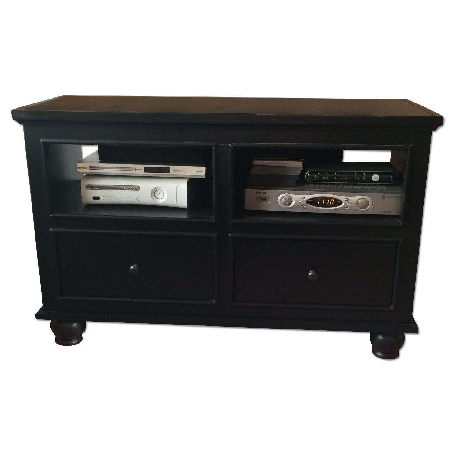 Raymour & Flanigan Hampton Bay Black Media Console - image-0