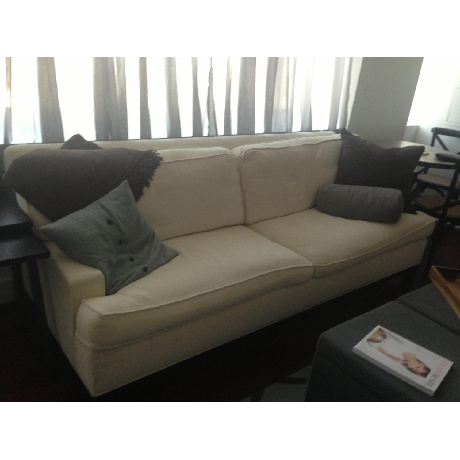 Pottery Barn Cream/Ivory Sleeper Sofa - image-4