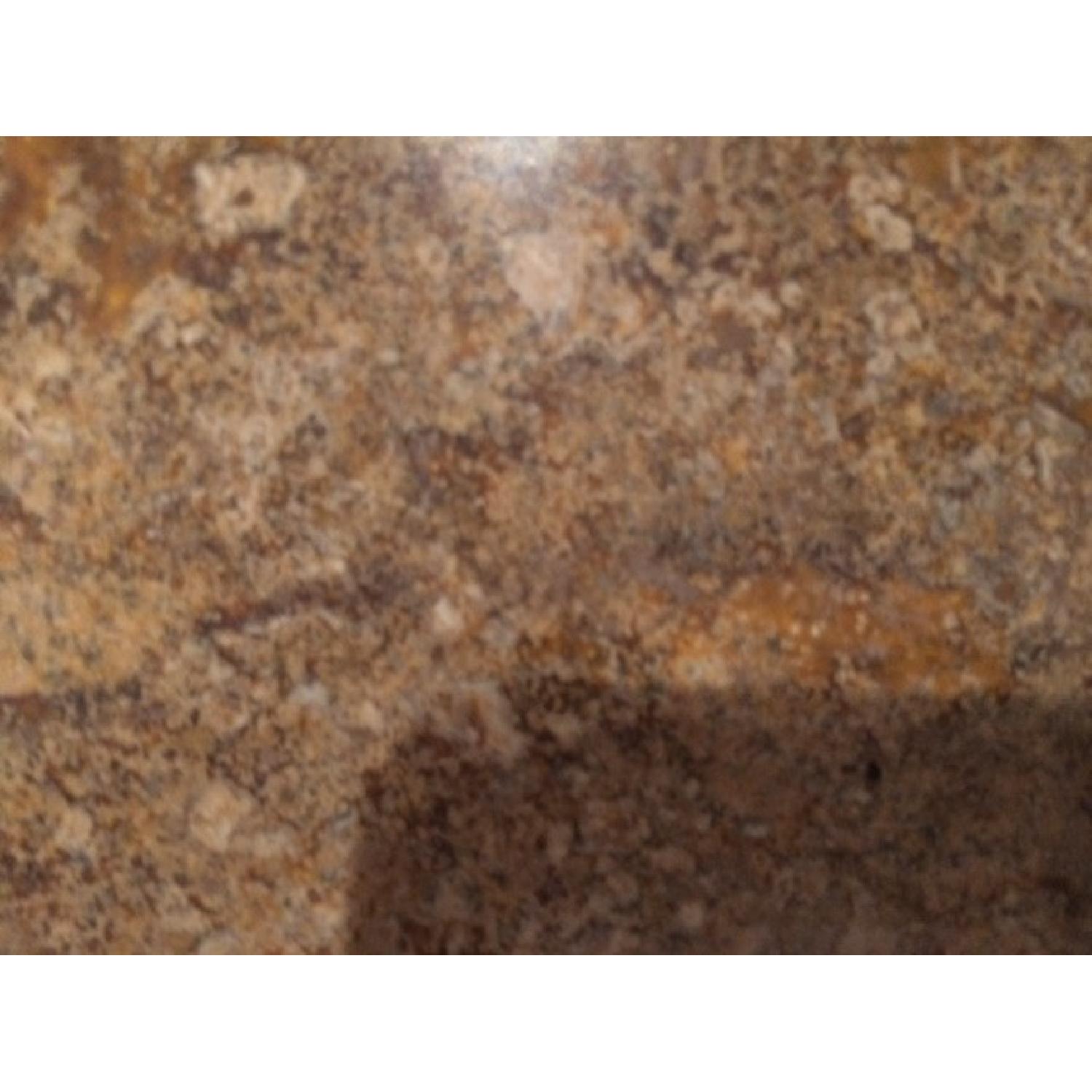 Granite-Top Wrought Iron Coffee Table - image-3