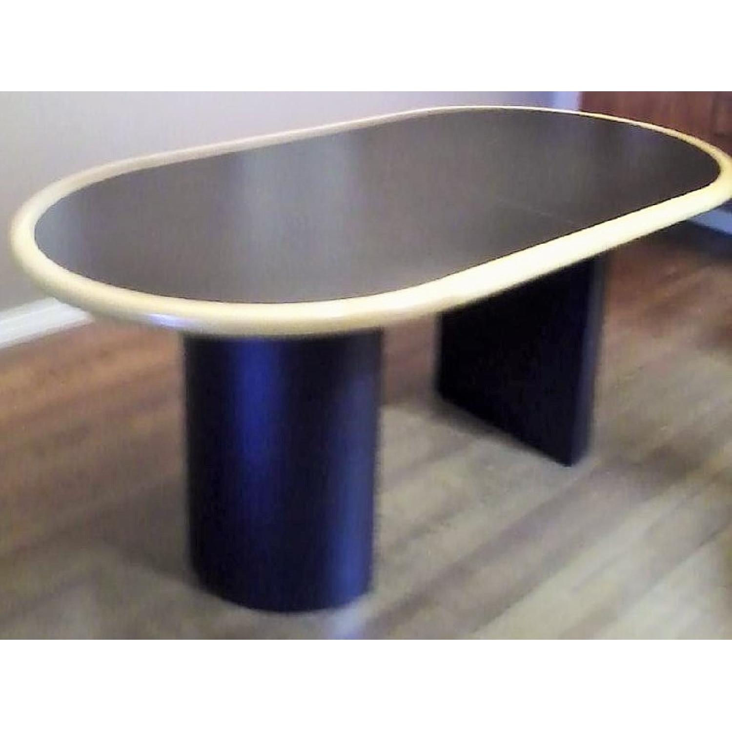 Custom-Made Oval Dining Table w/ 2 Leaves - image-1