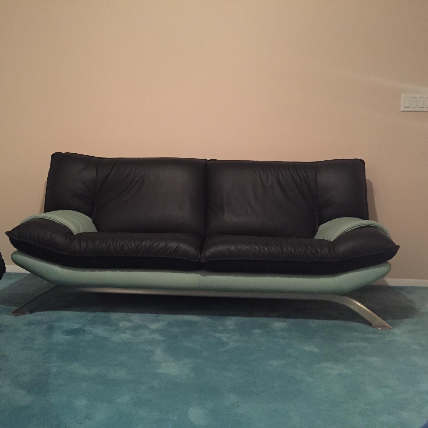 Nicoletti Italian Leather Sofa + Loveseat + Chaise Lounge - image-1