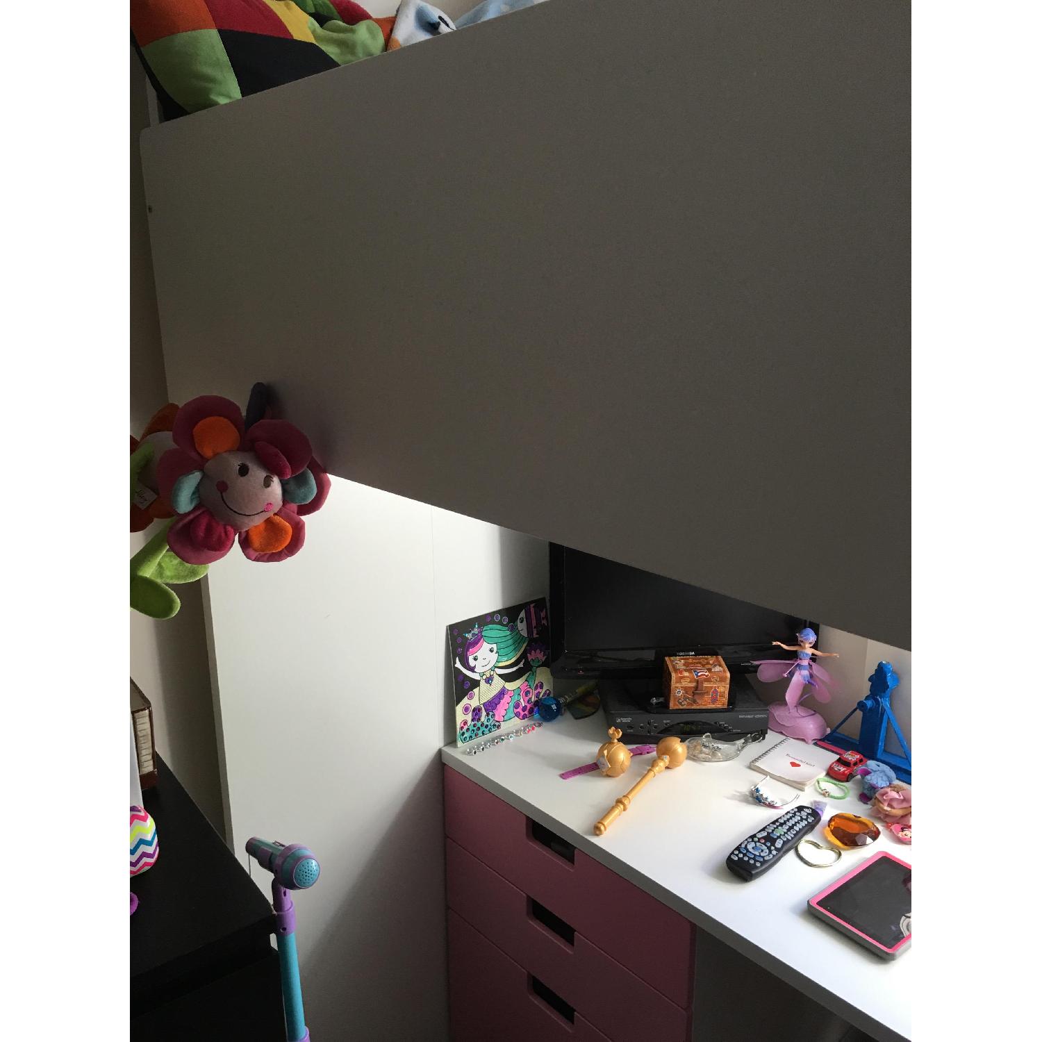 Ikea Stuva Twin Loft Bed with 3 Drawers/2 Doors in White - image-3