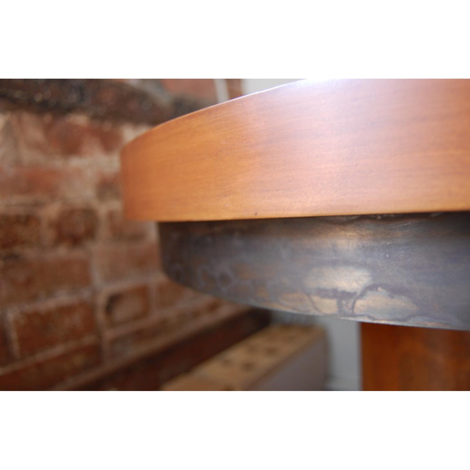 Vintage Round Spool End Table - image-1