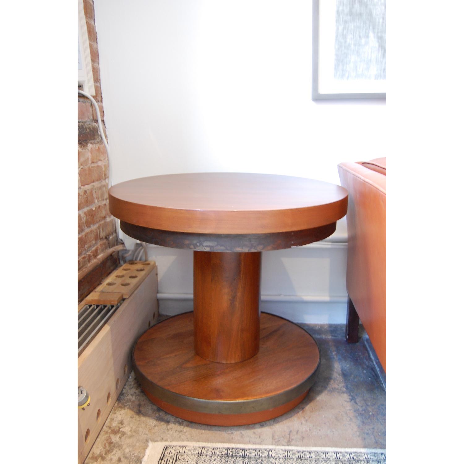 Vintage Round Spool End Table - image-5