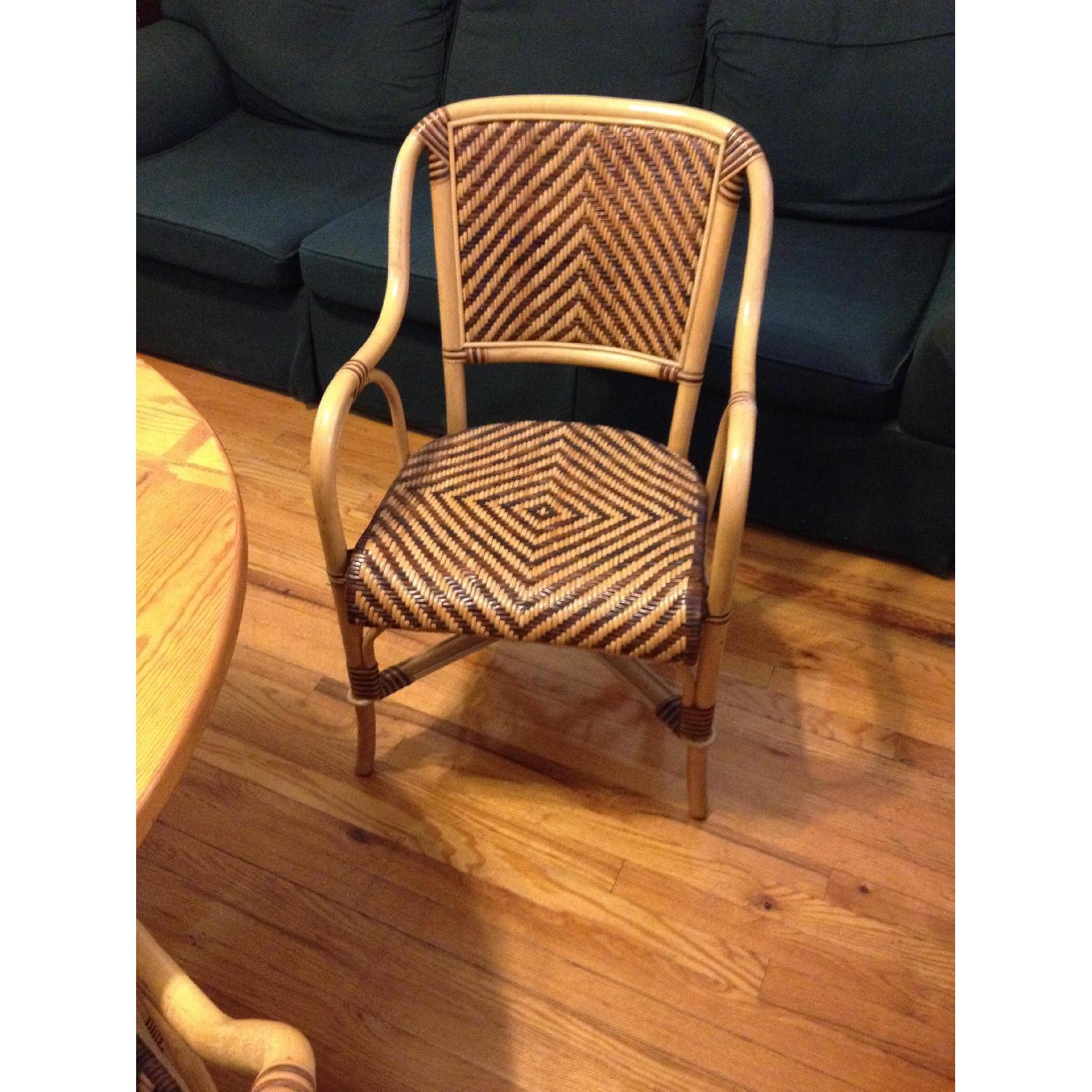 Wicker Dining Chairs Set of 4 AptDeco