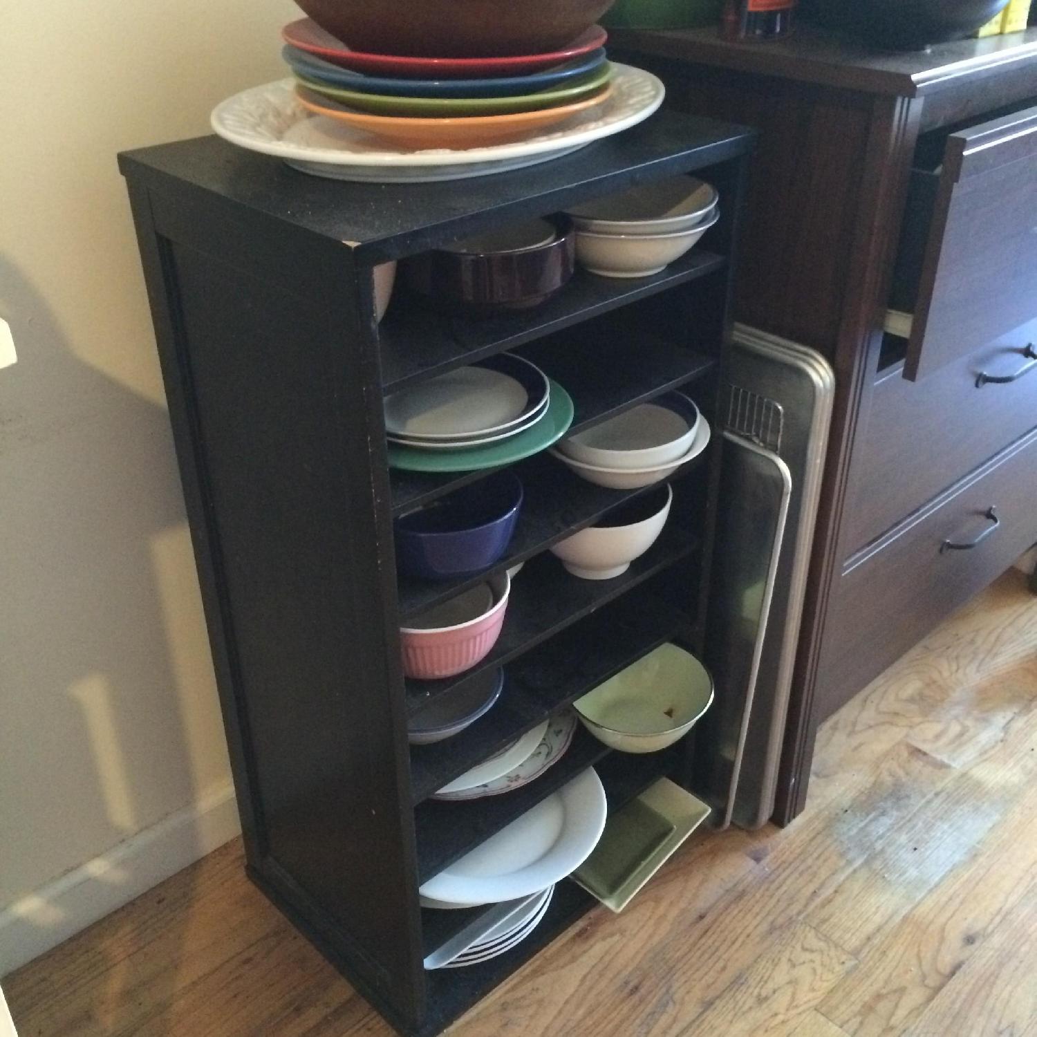 Small Black Shelving Unit AptDeco