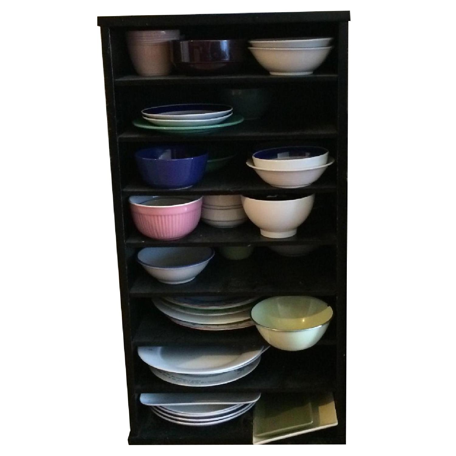 Small Black Shelving Unit - image-0