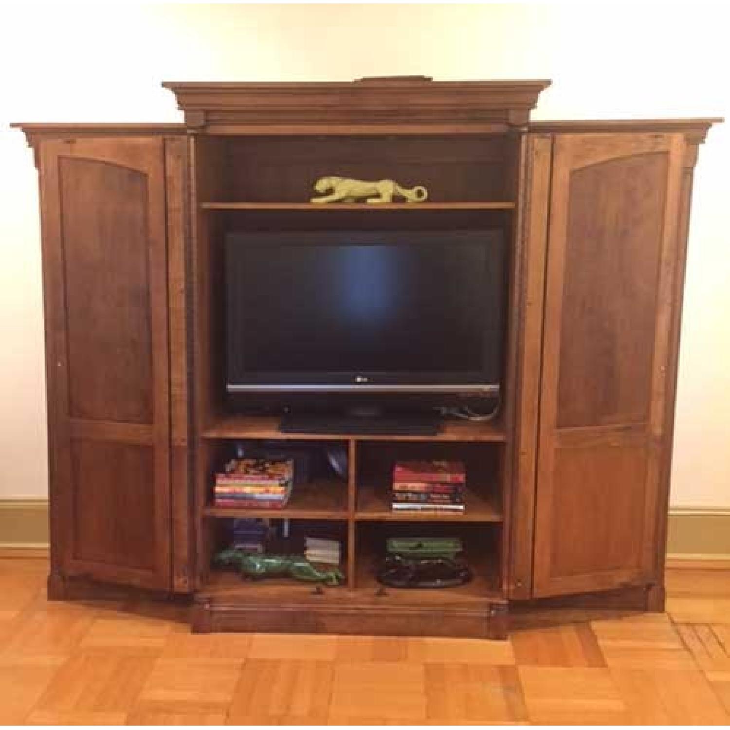 Stanley Furniture Entertainment & Bookcase Wall Unit in Cherry Finish - image-2