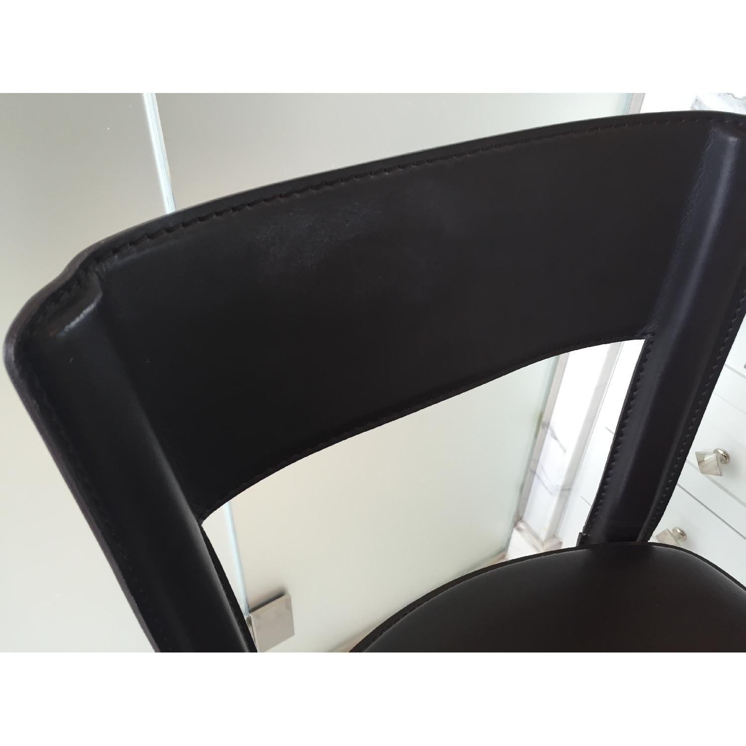 Design within Reach Allegro Italian Leather Counter Height Bar Stools - Pair - image-6