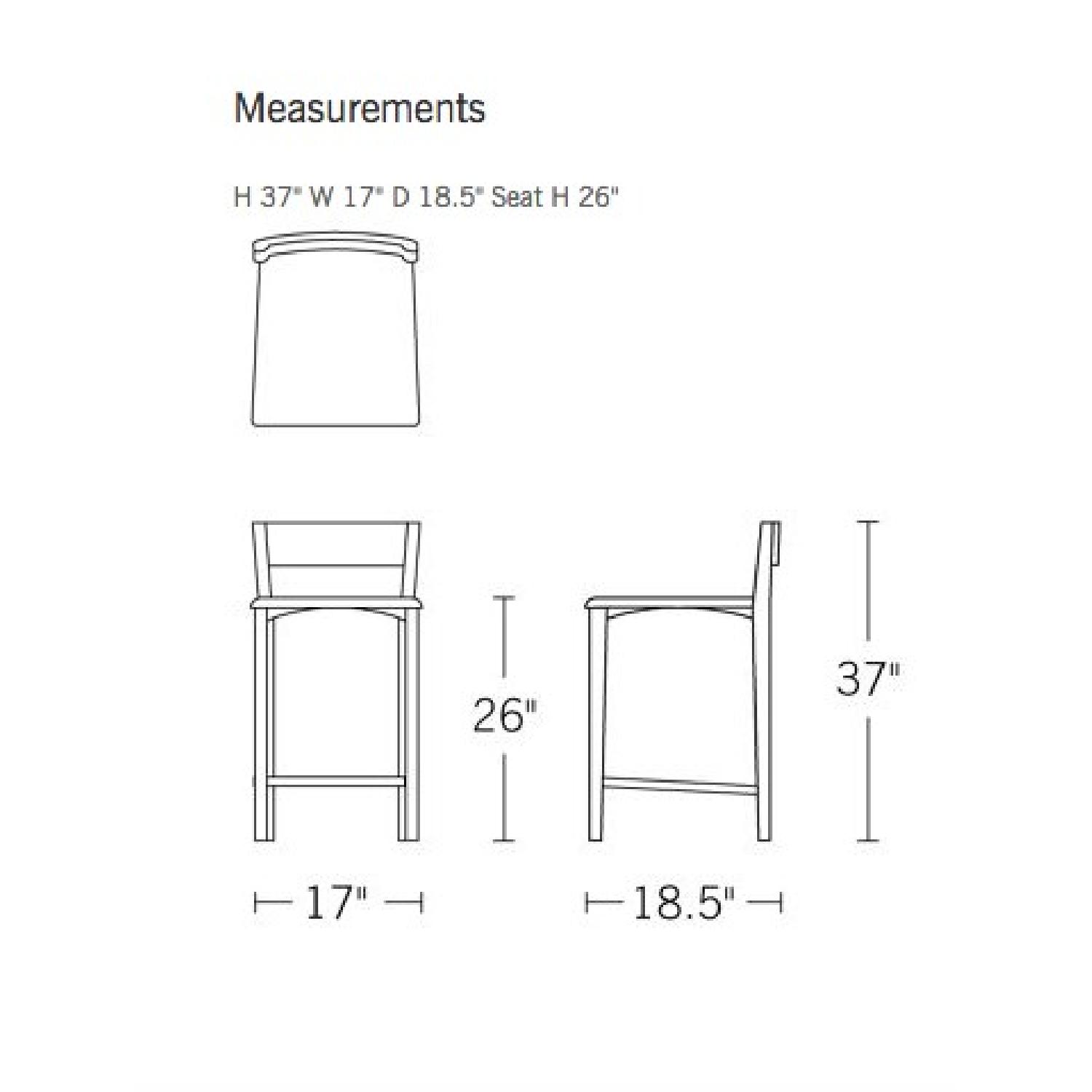 Design within Reach Allegro Italian Leather Counter Height Bar Stools - Pair - image-8
