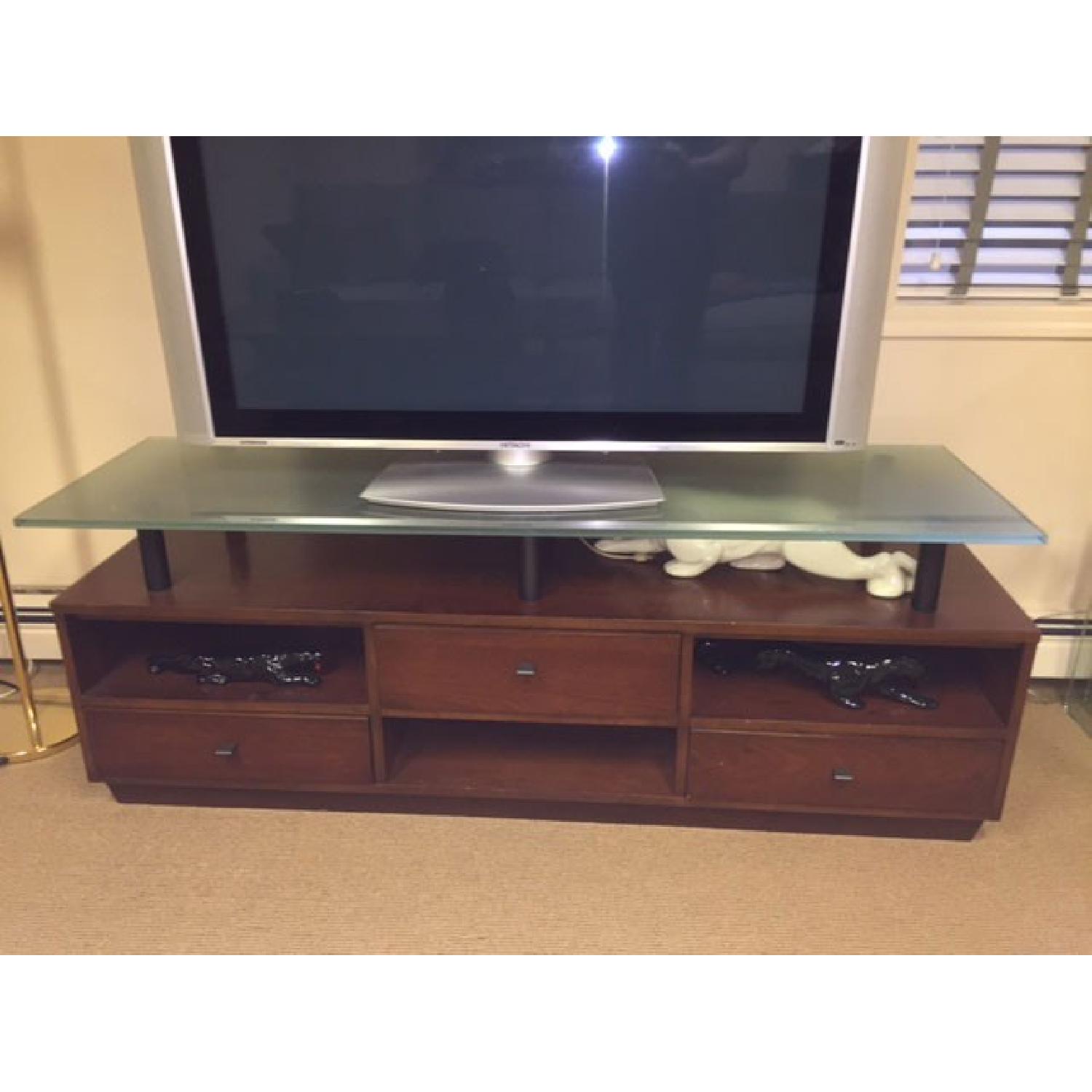 Stanley Furniture Co. Entertainment/TV Console in Cherry Finish AptDeco
