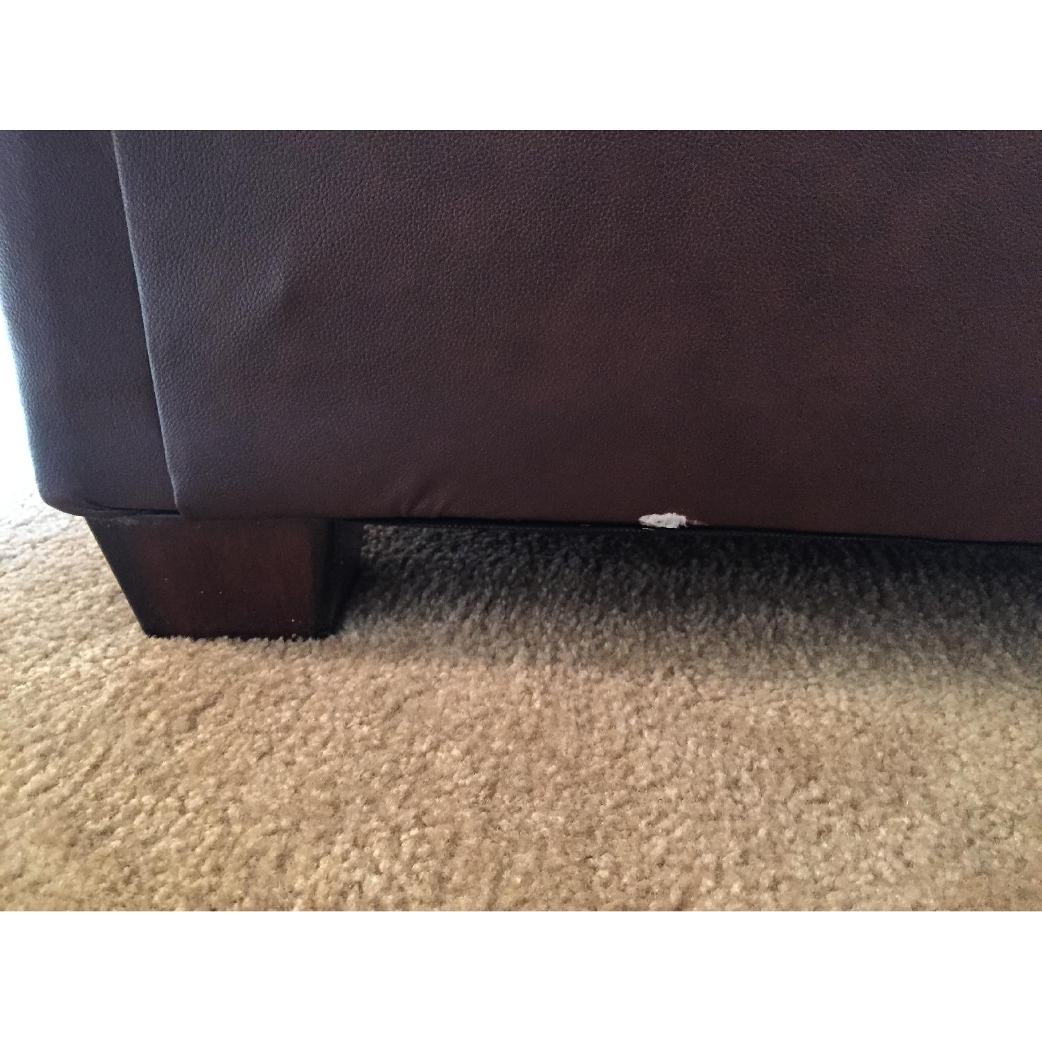 Ashley's Santiago Brown Leather Love Seat - image-6