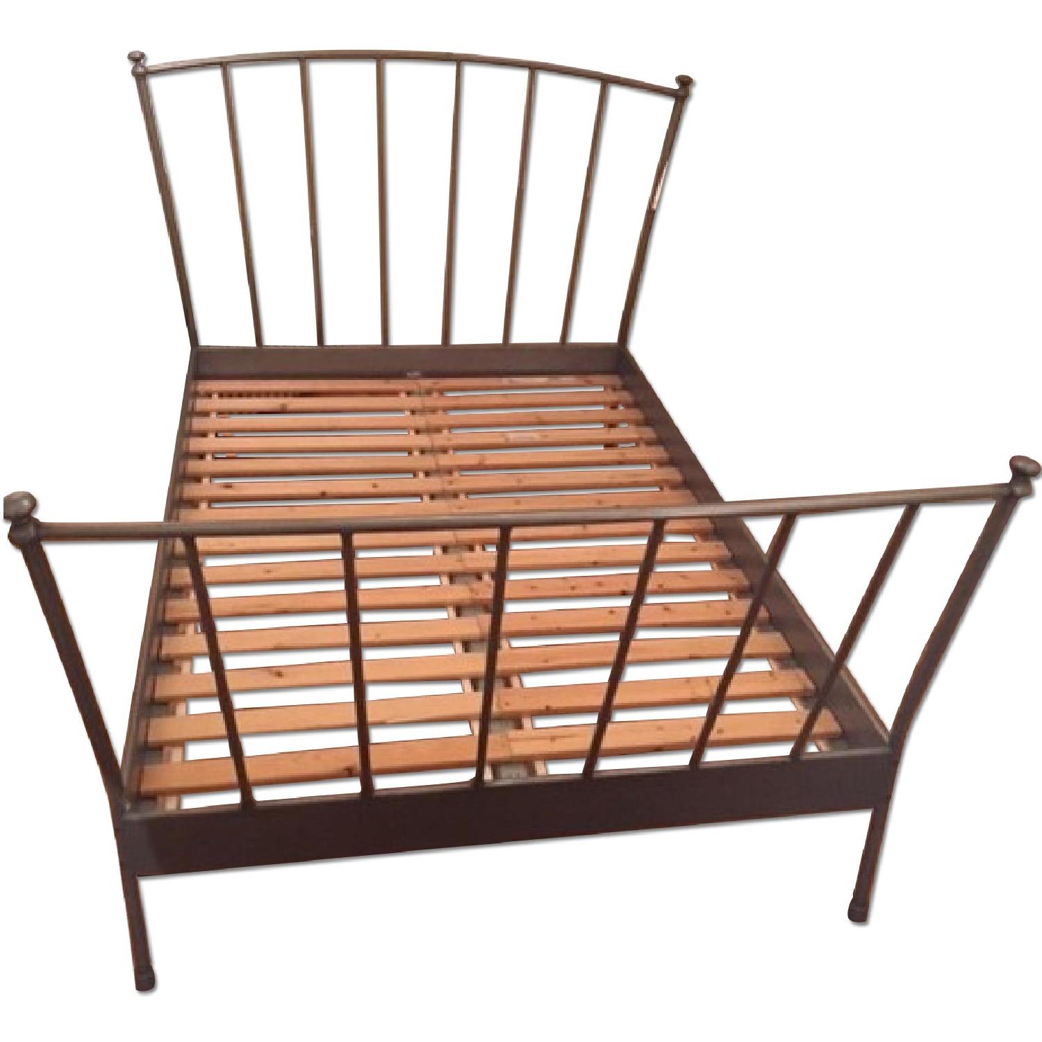 Ikea Metal Bed Frame w/ Head/Footboard AptDeco