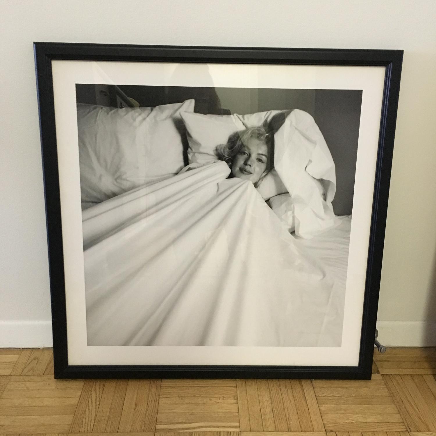 Marilyn Monroe Black & White Framed Art - image-1