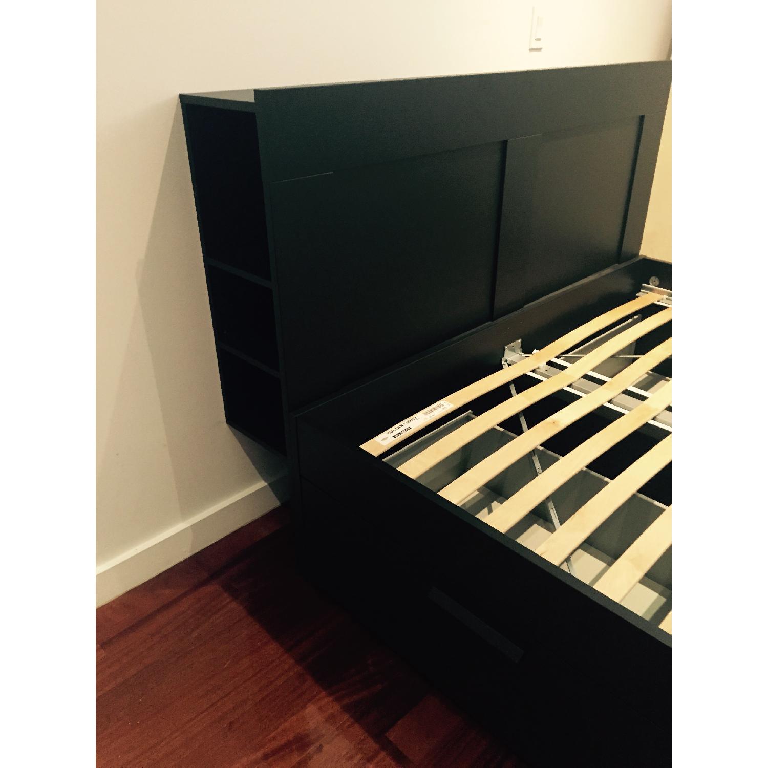 Ikea Brimnes Queen Storage Bed w/ Headboard AptDeco